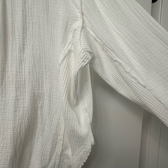 Free People White Casual Button Down Shirt - Picture 7 of 7